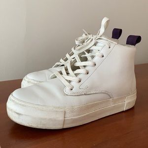 Eytys Odyssey White Leather High Top Sneaker 38